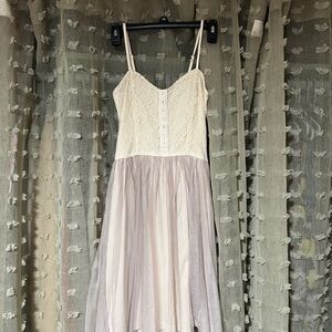 Band of Gypsies Cream Textured Dress